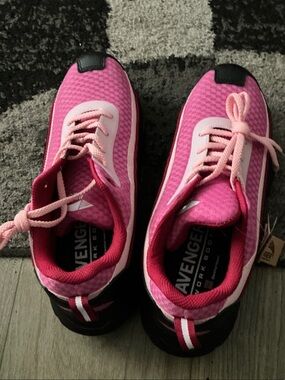 Avenger Pink and Light Pink Steel toe boots